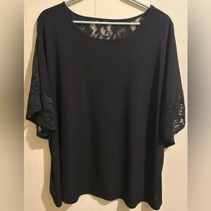 Like New Susan Graver Large Black Blouse